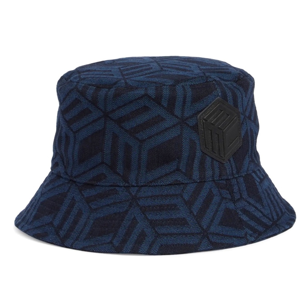 MCM Logo Bucket Hat Blue/Black One Size